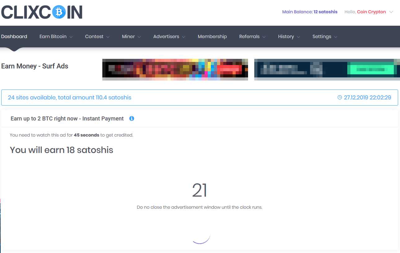 Bitcoin free for click