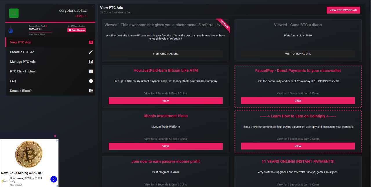 Bitcoin free for click