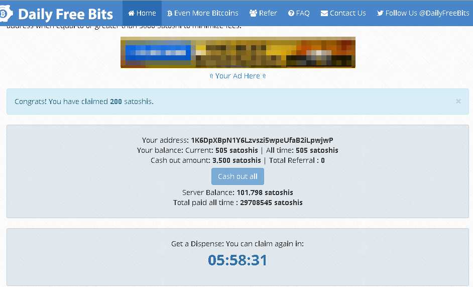 Bitcoin free for click