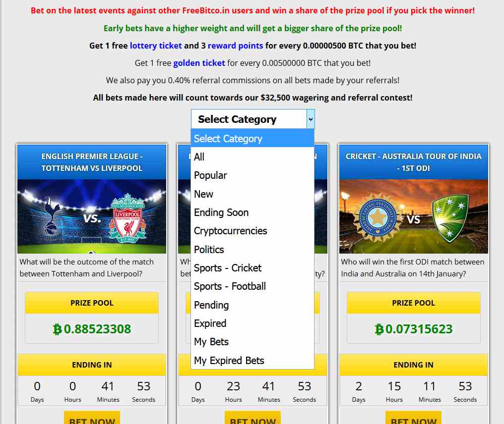 Bitcoin free for click